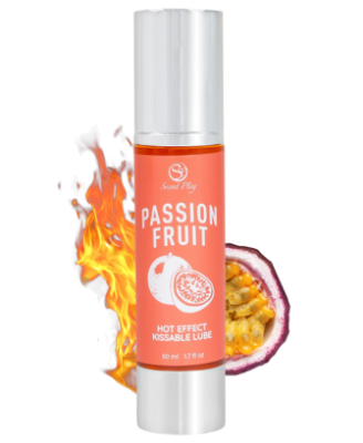 2 en 1 Lubrifiant et huile de massage fruit de la passion chauffant